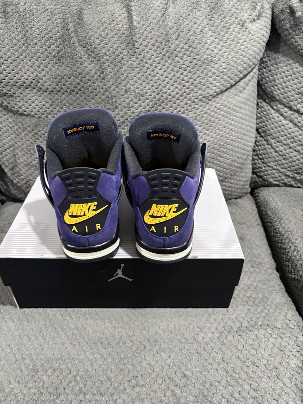 Jordan Air Jordan 4 Retro Black/Imperial Purple - Picture 5 of 9